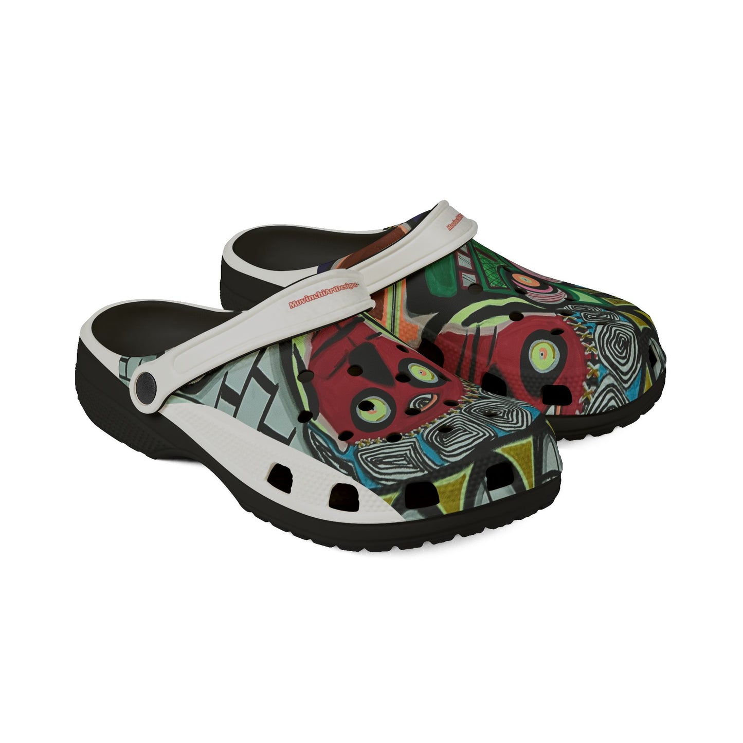 KING GRAY2.0 Colorful Graffiti EVA Clogs — Artistic All-Over-Print Garden Shoes