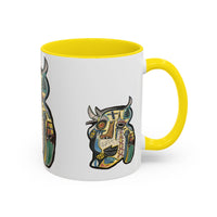 Abstract MOVINCHI Art Coffee Mug — Colorful Cubist Ceramic Accent Mug