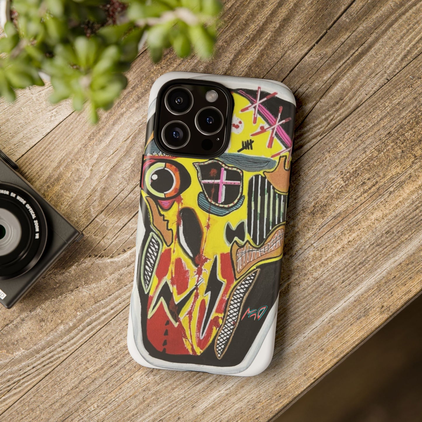 VINCENT.  Skull Riot Phone Case – Colorful Abstract Horror Art Protective Cover