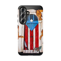 Puerto Rican Flag Phone Case - Rustic Coquí Door Design Tough Case