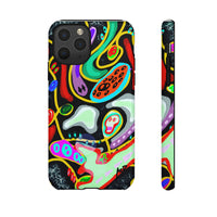 CRAZY4  Abstract Neon Skull Phone Case — Colorful Psychedelic Protective Cover