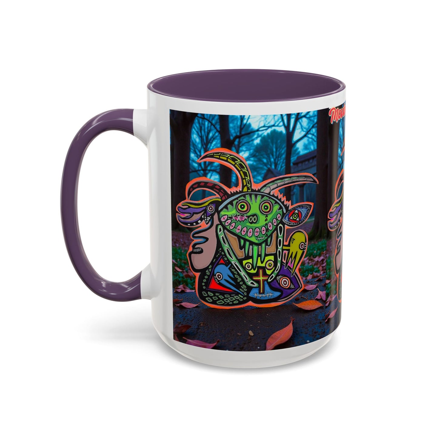 RYDER4.0  Psychedelic Forest Accent Coffee Mug – Colorful Trippy Creature Design (11/15oz)