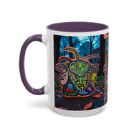 RYDER4.0  Psychedelic Forest Accent Coffee Mug – Colorful Trippy Creature Design (11/15oz)