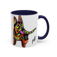 Colorful Pop Art Dog Accent Coffee Mug — Vibrant French Bulldog Design (11/15 oz)