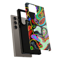 CRAZY4  Abstract Neon Skull Phone Case — Colorful Psychedelic Protective Cover