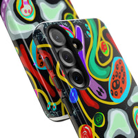 CRAZY4  Abstract Neon Skull Phone Case — Colorful Psychedelic Protective Cover