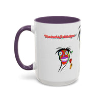 Skullface Accent Coffee Mug — Colorful Day of the Dead Pop Art (11/15oz)