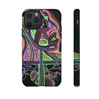 HEART ATTACK Abstract Neon Face Tough Phone Case – Vibrant Art Phone Cover