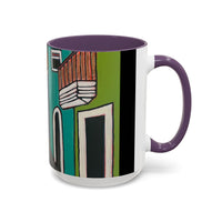 SAN SEBASTIAN2.0 Colorful Canal Houses Accent Coffee Mug — Bright European Street Art Ceramic Mug (11/15oz)