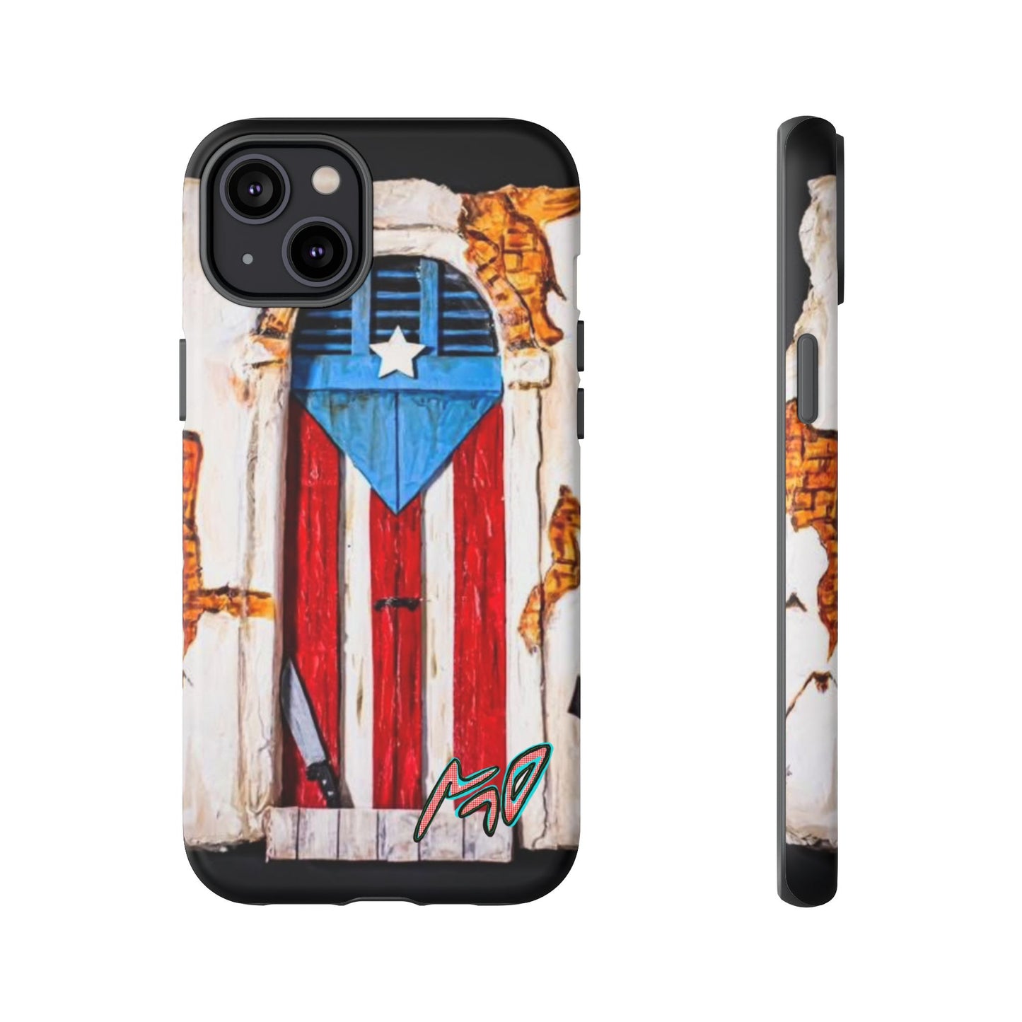Puerto Rican Flag Phone Case - Rustic Coquí Door Design Tough Case