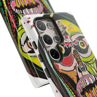 KUNTA.  Abstract Tribal Skull Phone Case — Colorful Street Art Protective Cover