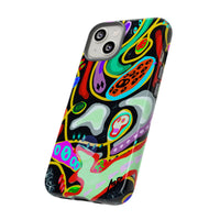 CRAZY4  Abstract Neon Skull Phone Case — Colorful Psychedelic Protective Cover