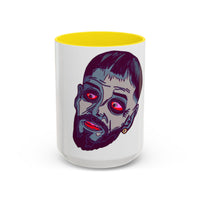 Edgy 3x  Horror Face Accent Coffee Mug (11/15oz) — 'ANAL 3X' Graphic