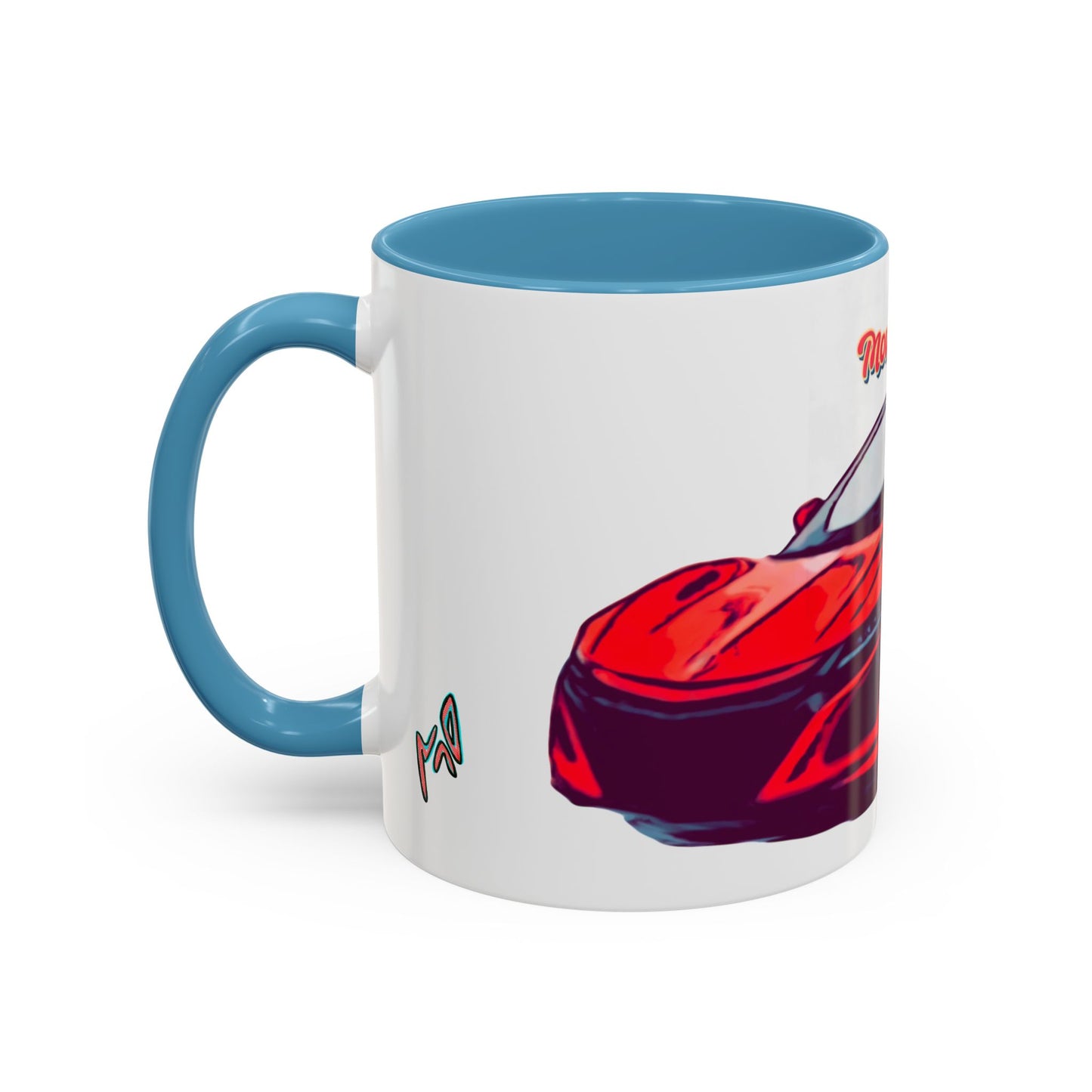 Red NSX Supercar Accent Coffee Mug — MovinchiArtDesigns Sports Car Graphic