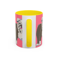 Bulldog Accent Coffee Mug — Cute Pink Dog Lover Mug (11/15oz)
