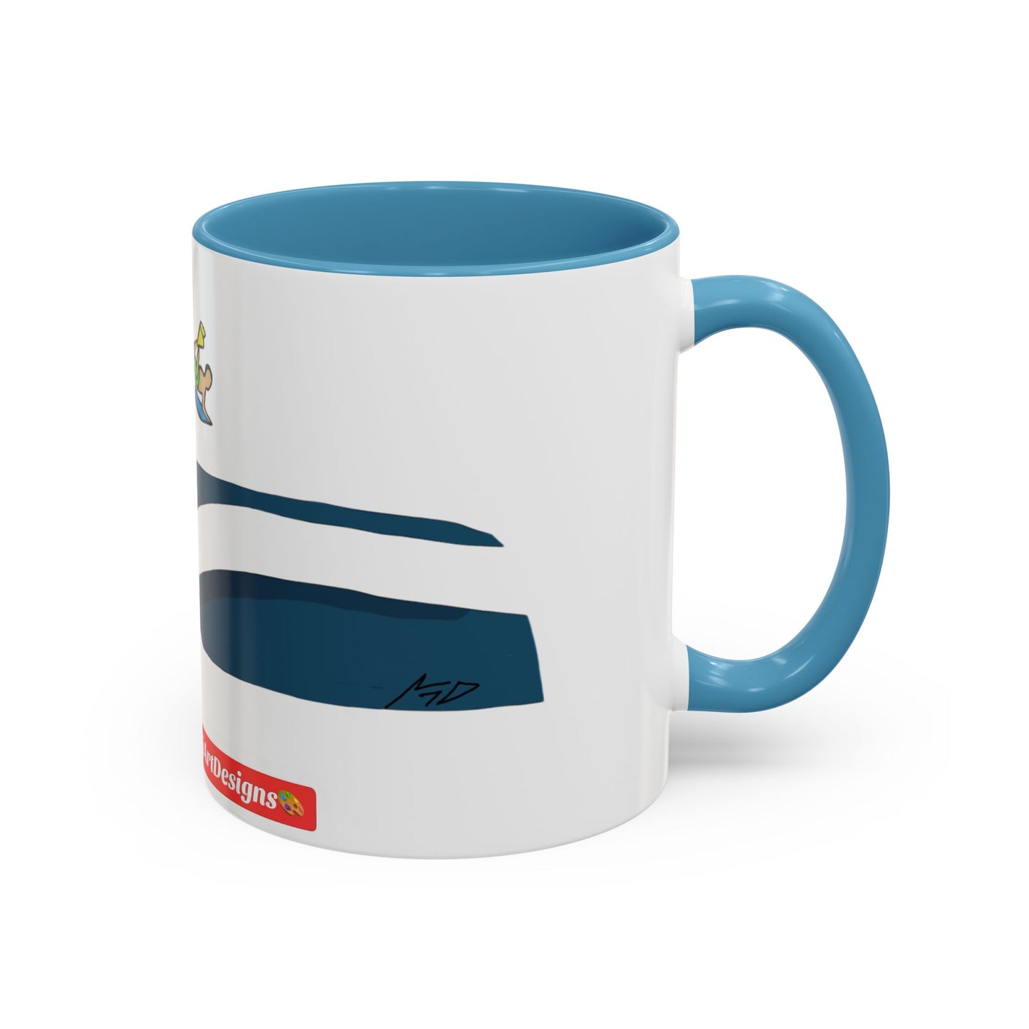 AERIAL.   Wave Accent Coffee Mug — Watersports Lover Gift