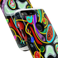 CRAZY4  Abstract Neon Skull Phone Case — Colorful Psychedelic Protective Cover