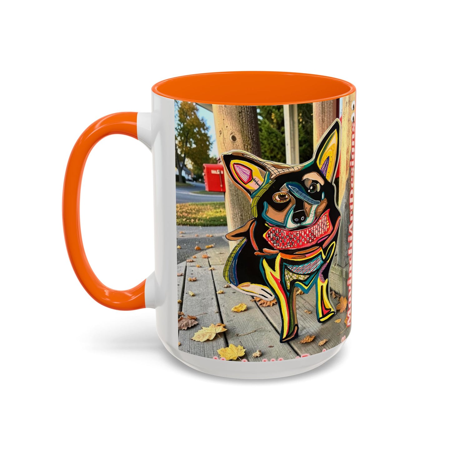Colorful Corgi Accent Coffee Mug – Vibrant Pop-Art Dog Design (11/15oz)