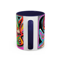 Abstract Neon octopussy Coffee Mug — Colorful Pop Art Accent Mug (11/15oz)