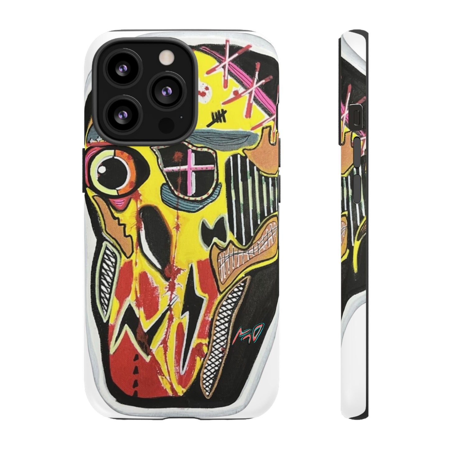 VINCENT.  Skull Riot Phone Case – Colorful Abstract Horror Art Protective Cover