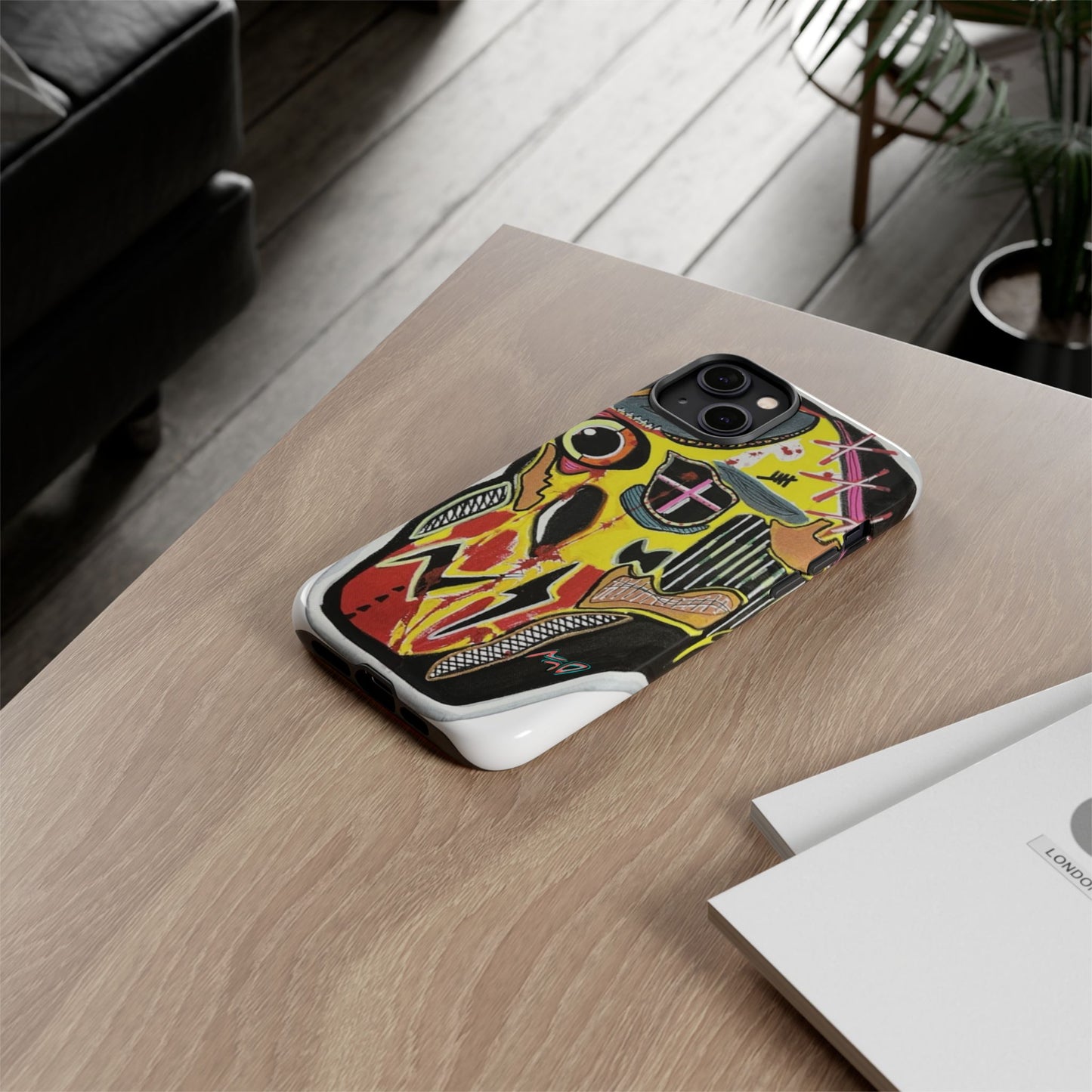 VINCENT.  Skull Riot Phone Case – Colorful Abstract Horror Art Protective Cover