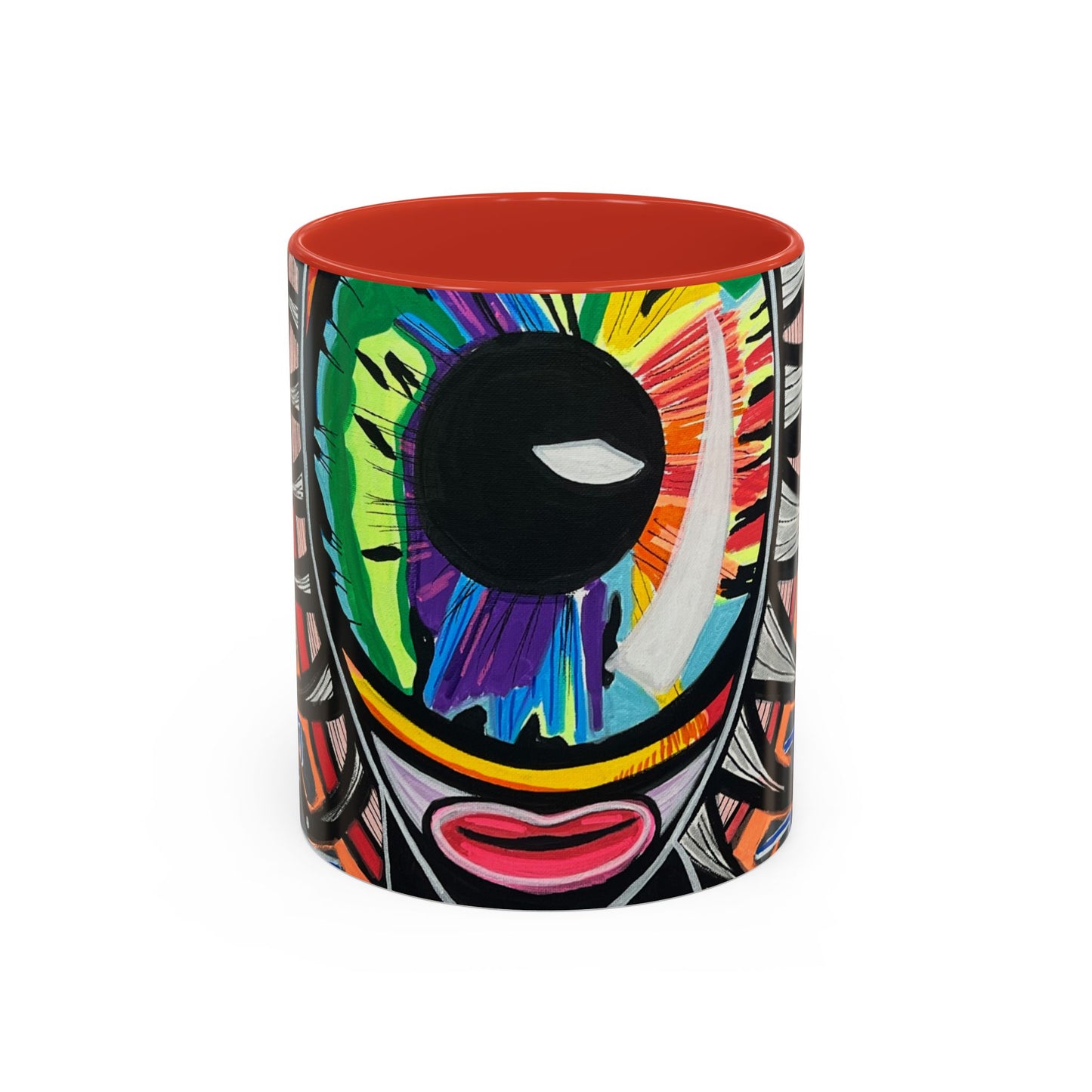 Abstract Street-Art Eye Coffee Mug — Colorful Graffiti Accent Mug (11/15 oz)