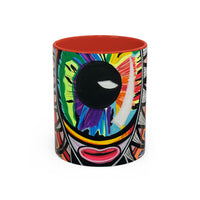 Abstract Street-Art Eye Coffee Mug — Colorful Graffiti Accent Mug (11/15 oz)