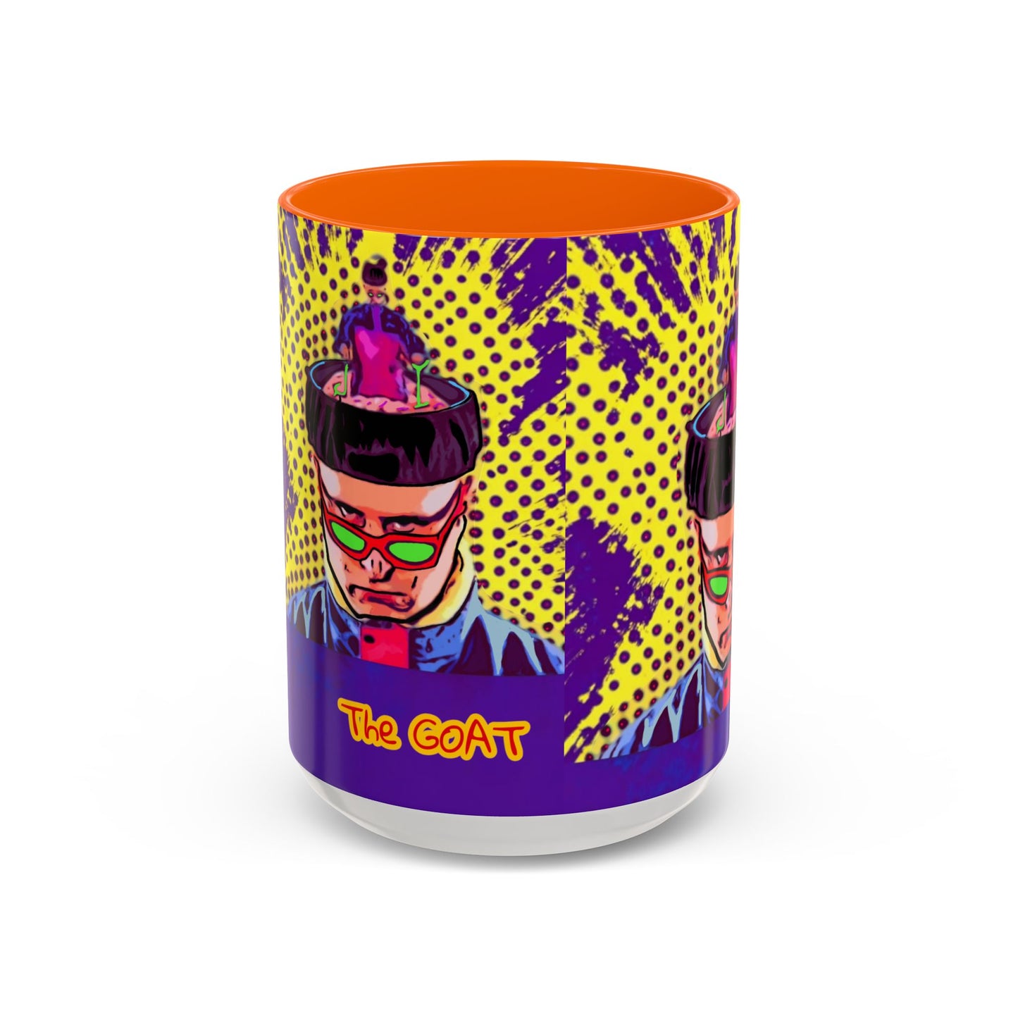 OLIVER TREE"The GOAT" Pop Art Coffee Mug – Colorful Retro Graphic Accent Mug (11/15oz)