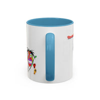 Skullface Accent Coffee Mug — Colorful Day of the Dead Pop Art (11/15oz)
