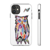 Colorful Owl Phone Case — Artistic Owl Illustration Tough Case