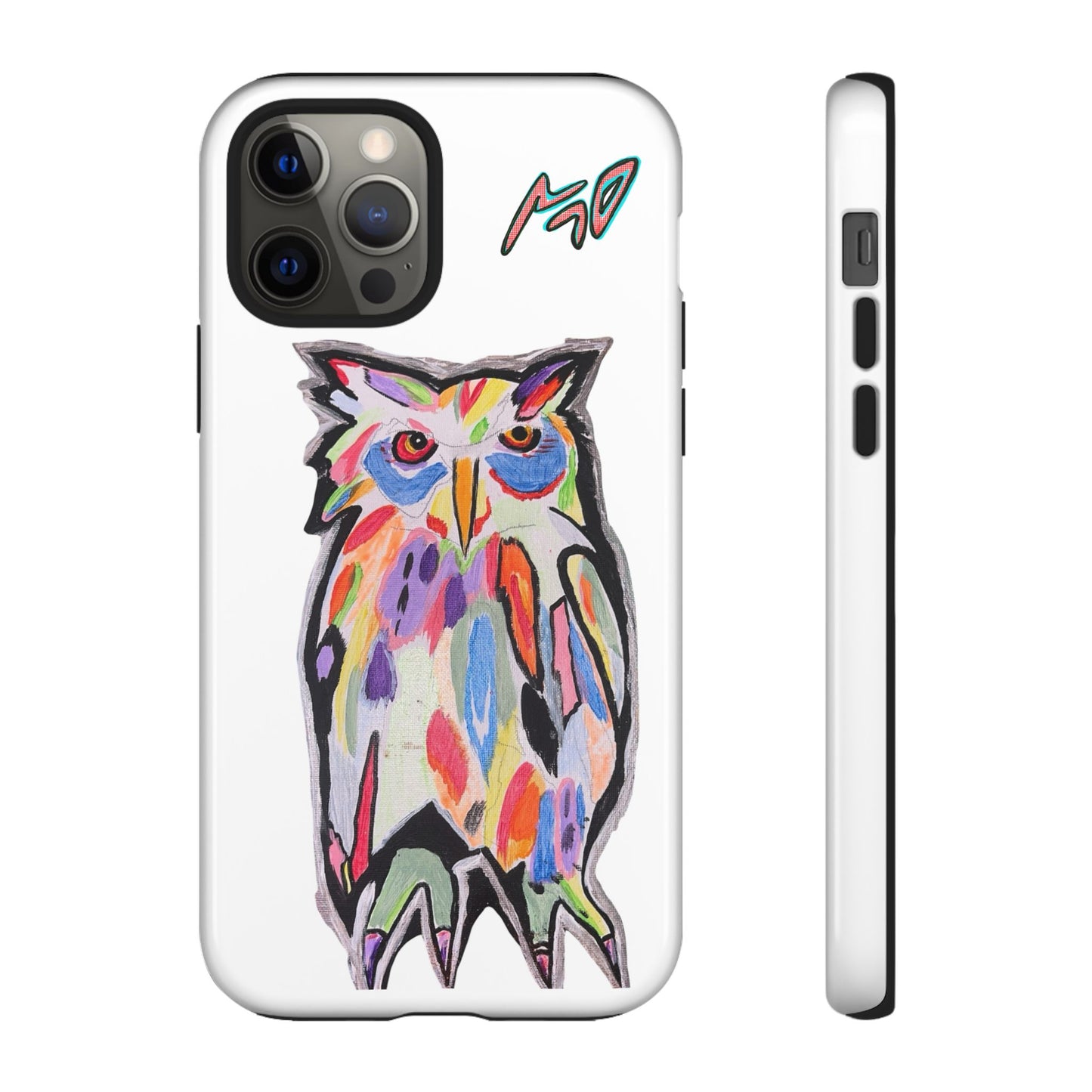 Colorful Owl Phone Case — Artistic Owl Illustration Tough Case