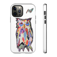Colorful Owl Phone Case — Artistic Owl Illustration Tough Case