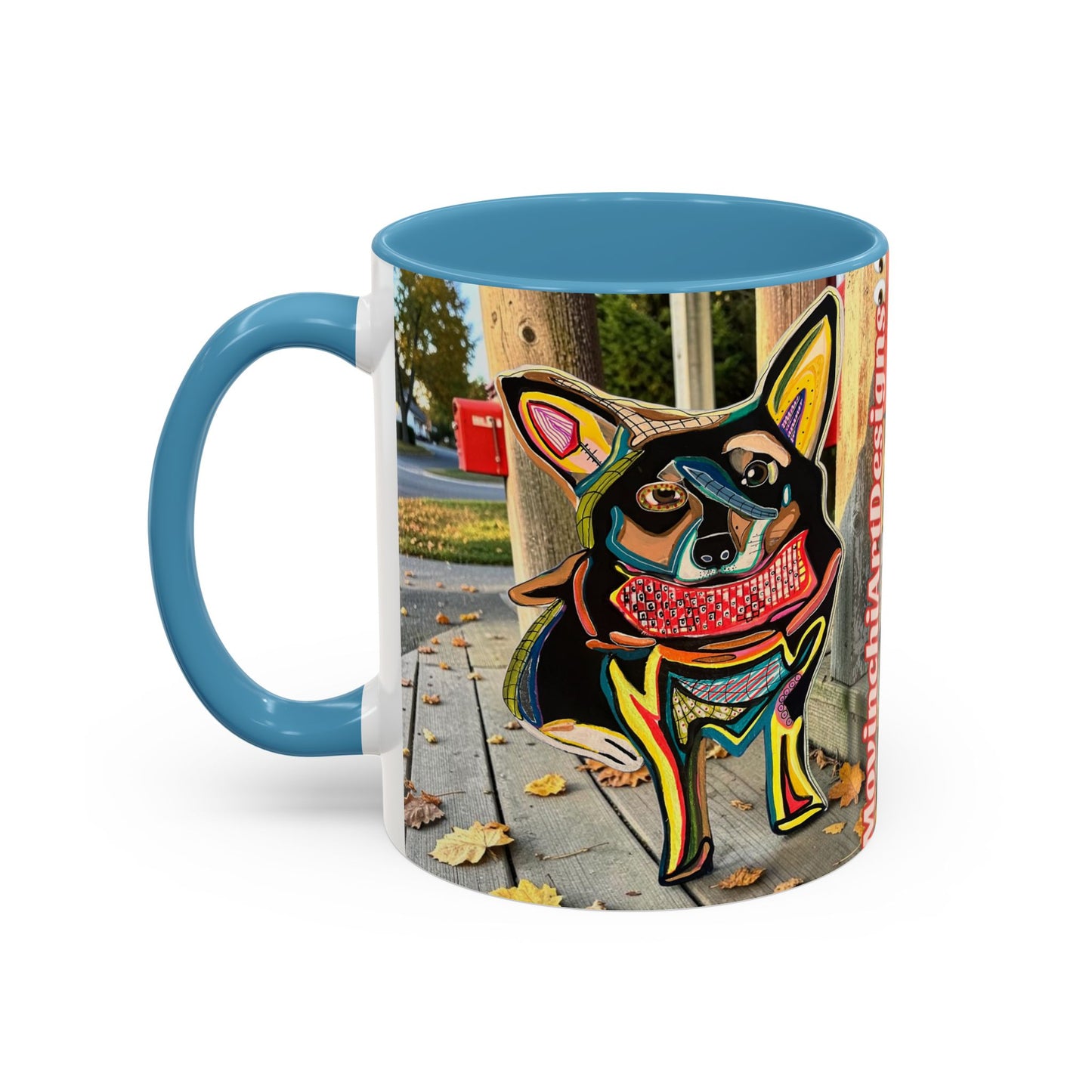 Colorful Corgi Accent Coffee Mug – Vibrant Pop-Art Dog Design (11/15oz)