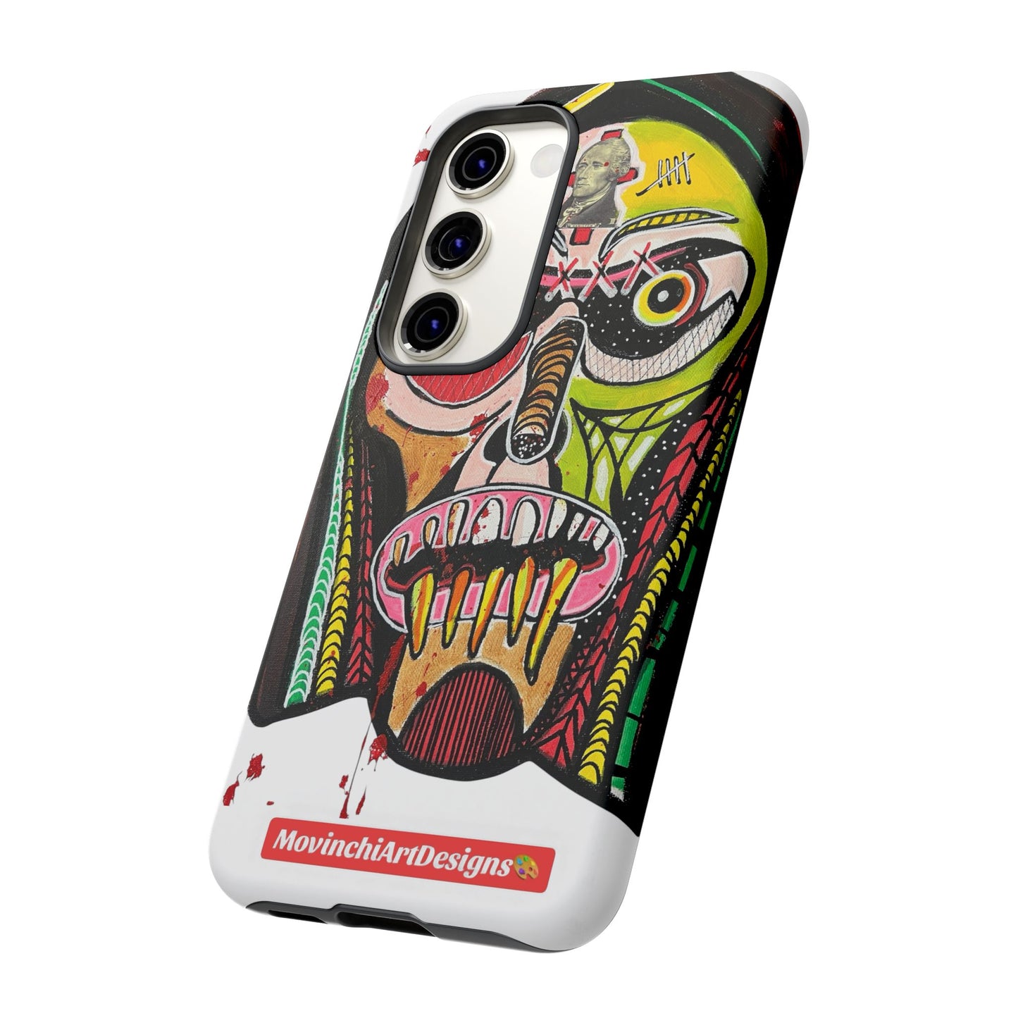KUNTA.  Abstract Tribal Skull Phone Case — Colorful Street Art Protective Cover