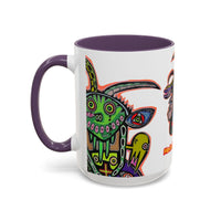 Colorful RYDER.   Abstract Jester Accent Coffee Mug — MovinchiArtDesigns