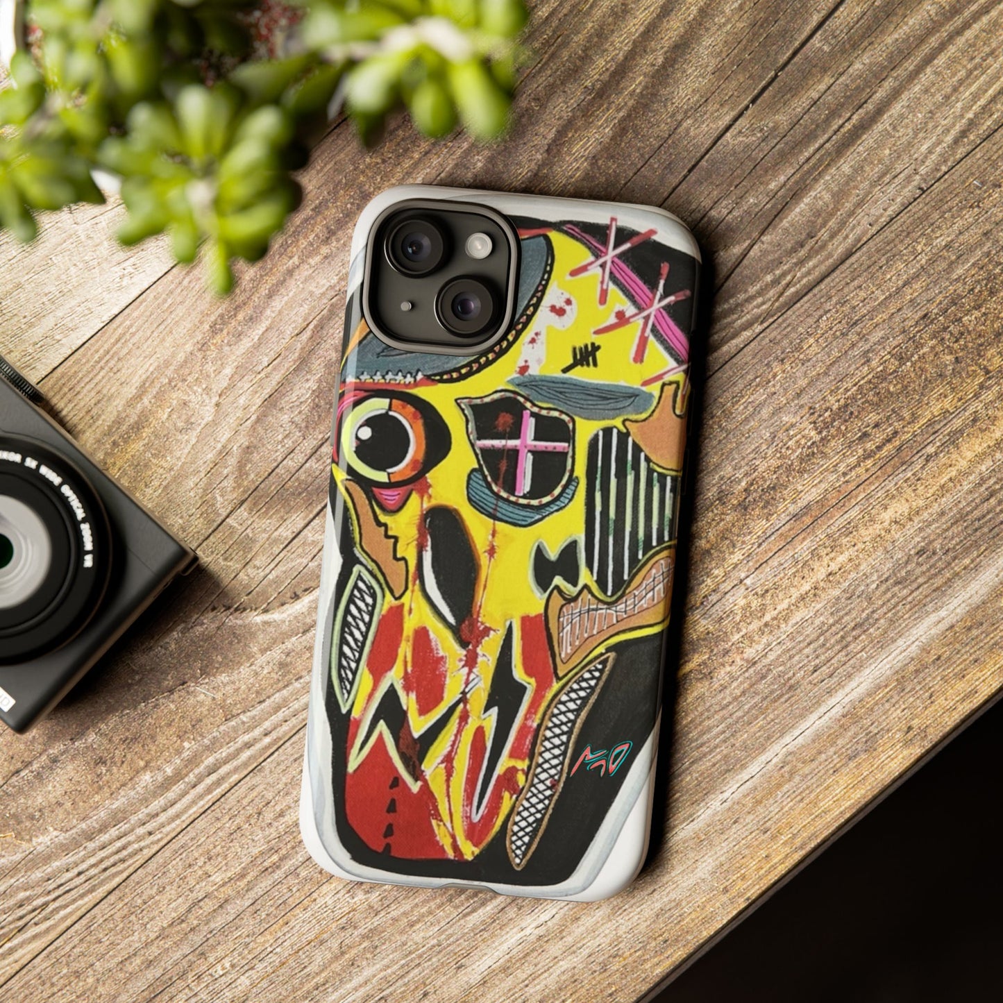 VINCENT.  Skull Riot Phone Case – Colorful Abstract Horror Art Protective Cover