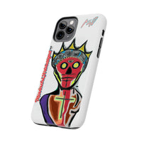 Artistic Crown KING GRAY  Skull Tough Phone Case — Colorful Abstract Guardian Design
