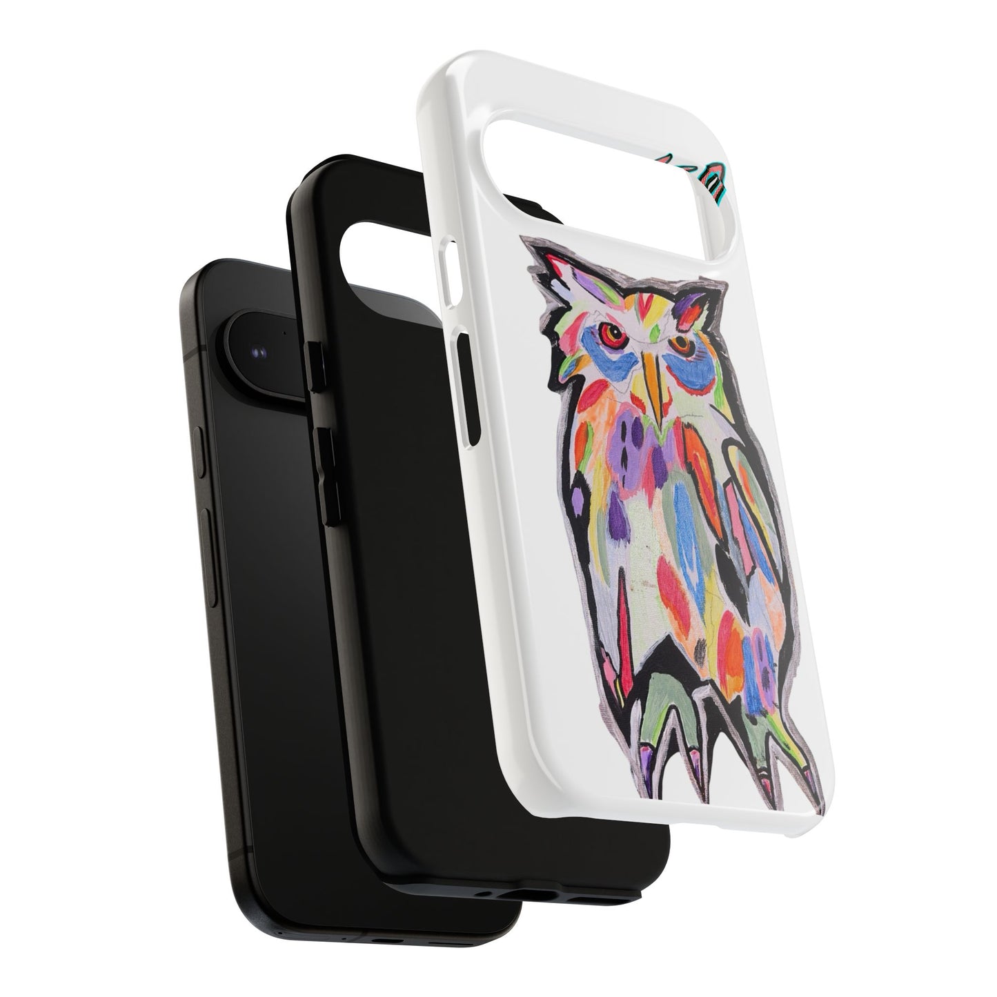 Colorful Owl Phone Case — Artistic Owl Illustration Tough Case