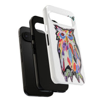 Colorful Owl Phone Case — Artistic Owl Illustration Tough Case