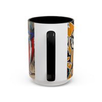 Puerto Rico Flag Coffee Mug — Rustic Street Art Accent Mug (11/15 oz)
