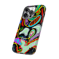 CRAZY4  Abstract Neon Skull Phone Case — Colorful Psychedelic Protective Cover