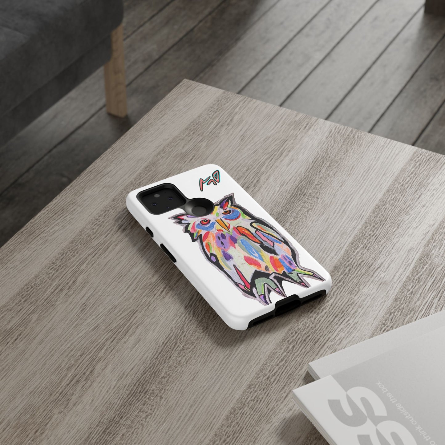 Colorful Owl Phone Case — Artistic Owl Illustration Tough Case