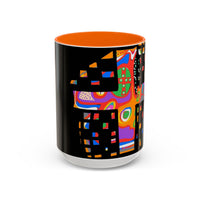 Coffee Mug — Colorful Abstract Cross Accent Ceramic Mug (11/15 oz)