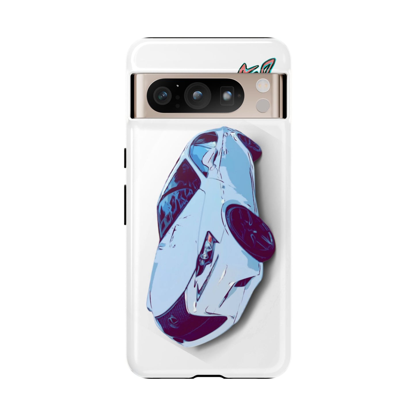 Melvin White Sports Car Phone Case - Retro Pop Art Supercar Protective Tough Case