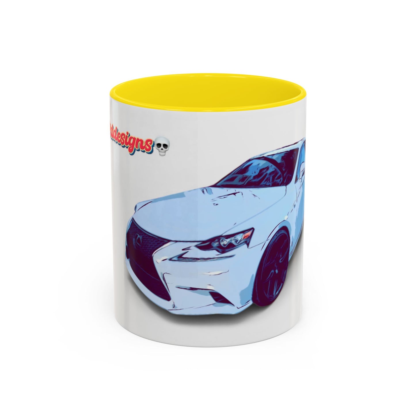 IS300 Car Lover Accent Coffee Mug – White Sports Sedan Design (11oz & 15oz)