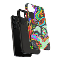 CRAZY4  Abstract Neon Skull Phone Case — Colorful Psychedelic Protective Cover