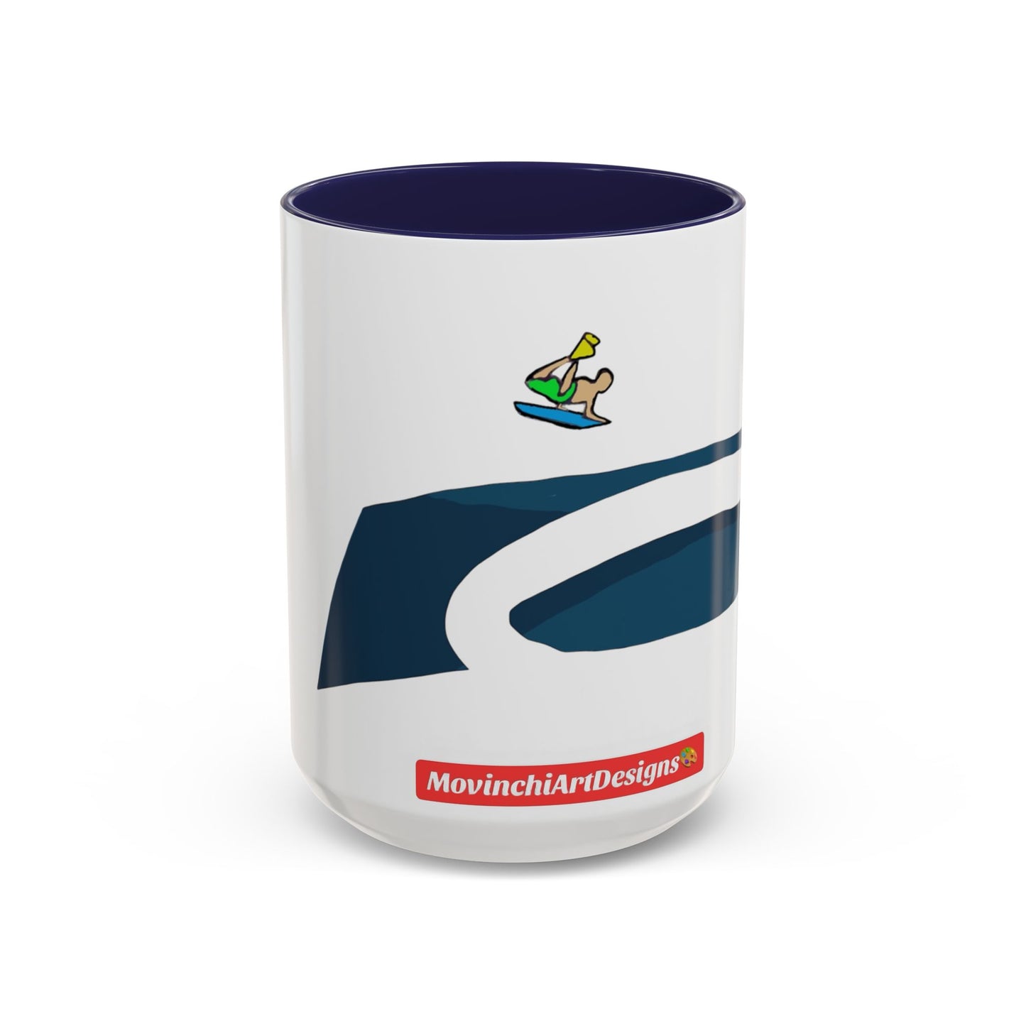 AERIAL.   Wave Accent Coffee Mug — Watersports Lover Gift