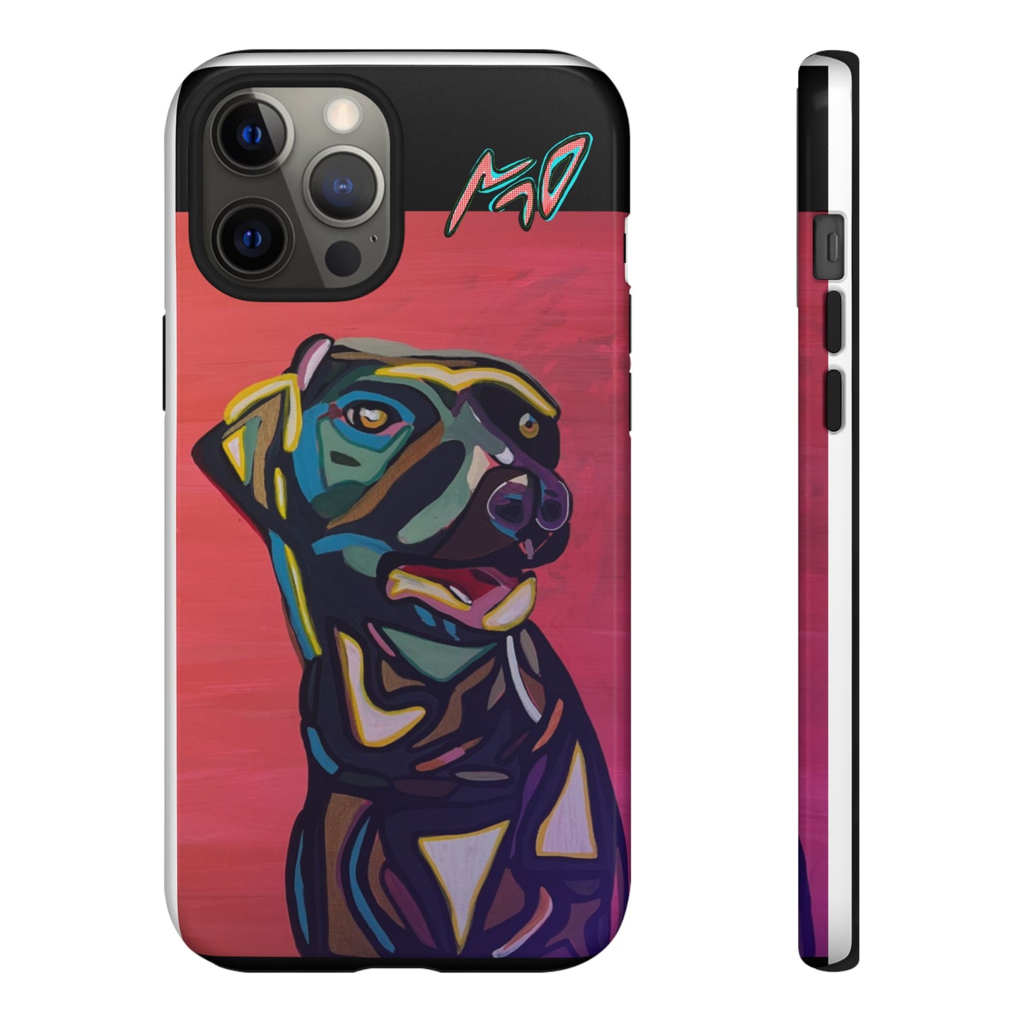 Colorful Pit LABRADOR Tough Phone Case — Vibrant Pop Art Dog Design