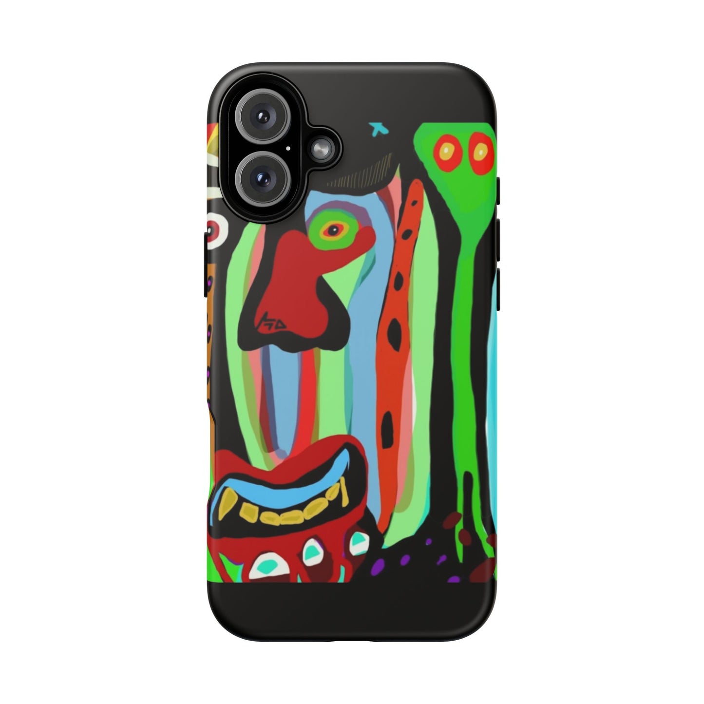 CRAZY.   Tribal Face Phone Case — Colorful Modern Art iPhone Cover