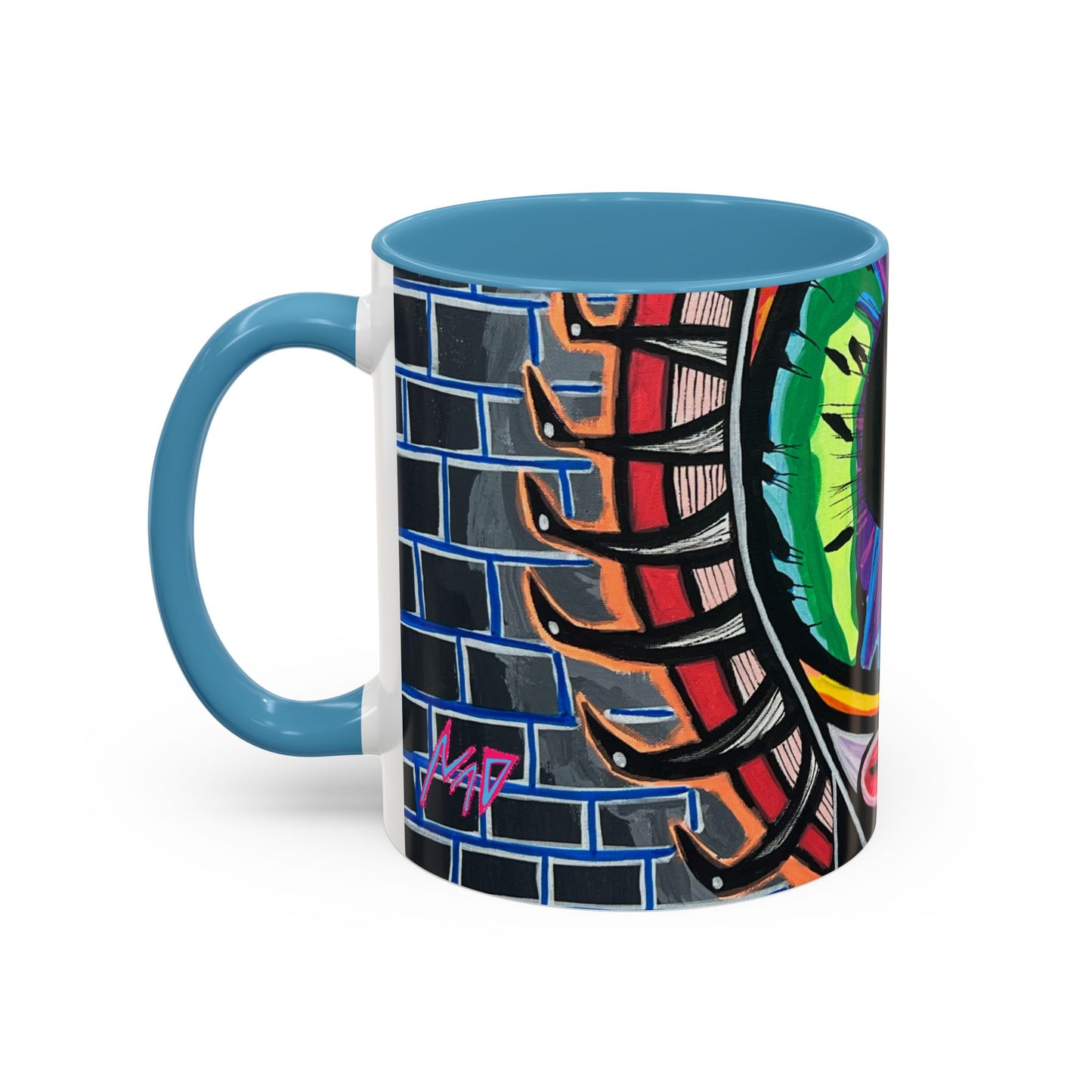 Abstract Street-Art Eye Coffee Mug — Colorful Graffiti Accent Mug (11/15 oz)